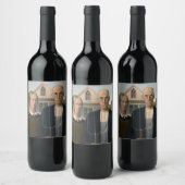 Amerikaanse gotiek: platteland leeft arm boer wijn etiket (Flessen)