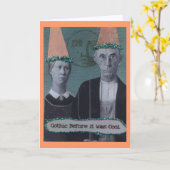 Amerikaanse Gotisch Kaart (Gele Bloem)