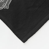 Amerikaanse gotische skelet Halloween-kostuum  Fleece Deken (Hoek)