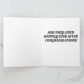 AMERIKAANSE GOTISCHE TROUWKAART FELICITATIES  KAART (Binnen)