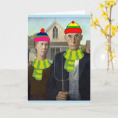 AMERIKAANSE GOTISCHE TROUWKAARTEN VOOR IN DE WINTE KAART (Gele Bloem)