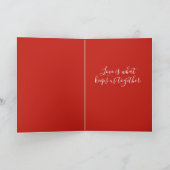 Amerikaanse Gotische Valentijn - Liefde houdt ons Feestdagen Kaart (Binnen)