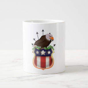Amerikaanse Gouden Adelaar Stars and Stripes Vlag Grote Koffiekop