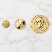 Amerikaanse gouden munten confetti (Achterkanten)