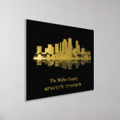 Amerikaanse gouden skyline lengtegraad breedtegraa folie afdrukken (Laagn)