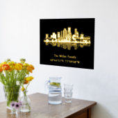 Amerikaanse gouden skyline lengtegraad breedtegraa folie afdrukken (Laag (Keuken))