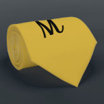 Amerikaanse goudkleur stropdas<br><div class="desc">afbeelding van effen Amerikaanse goudkleur.  monogramletter kan worden gewijzigd of verwijderd.</div>