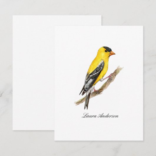 Amerikaanse goudvinder flat-note card bedankkaart (Voorkant / Achterkant)