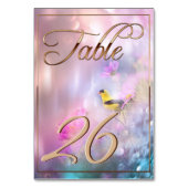 Amerikaanse goudvink en bloemen/goudsierijk kaart (Achterkant)