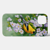 Amerikaanse goudvink en roze appelbloesems Case-Mate iPhone case (Achterkant (horizontaal))