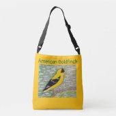 Amerikaanse goudvink geel Sinaasappel Crossbody Tas (Achterkant)