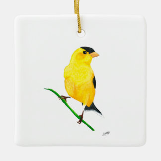 Amerikaanse Goudvink Keramisch Ornament