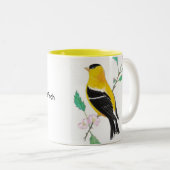 Amerikaanse goudvink tweekleurige koffiemok (Voorkant rechts)