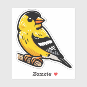 Amerikaanse goudvink vogel Custom-Cut Vinyl Sticke Sticker