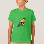Amerikaanse goudvink vogel Kinder basic T-shirt (Voorkant)