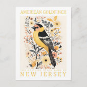 Amerikaanse goudvink vogel van New Jersey Briefkaart (Voorkant)