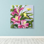 Amerikaanse Goudvinkunst Canvas Afdruk (Insitu (Houten vloer))