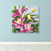 Amerikaanse Goudvinkunst Canvas Afdruk (Insitu (Houten vloer))