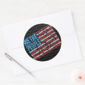 Amerikaanse graffiti ronde sticker (Envelop)