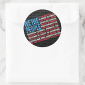 Amerikaanse graffiti ronde sticker (Tas)