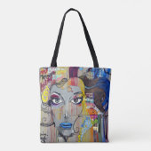 Amerikaanse graffiti tekening schets schrijven tote bag (Achterkant)