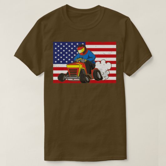 Amerikaanse grasmaaier t-shirt (Design voorkant)