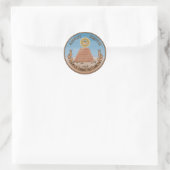 Amerikaanse Great Seal Obverse (achterkant) Ronde Sticker (Tas)