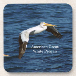 Amerikaanse Great White Pelican 6 plastic onderzet Bier Onderzetter