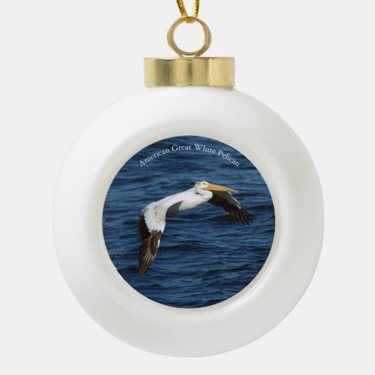 Amerikaanse Great White Pelican ornament (Voorkant)