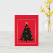 Amerikaanse grenspatrouille logo kerstboom kaart (Gele Bloem)