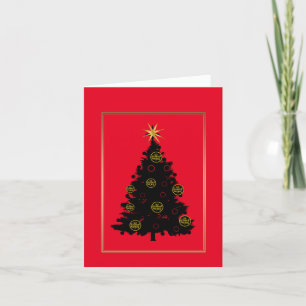 Amerikaanse grenspatrouille logo kerstboom kaart