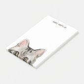 Amerikaanse grijze tablet | Editable Text Cat Mam Post-it® Notes (Schuin)
