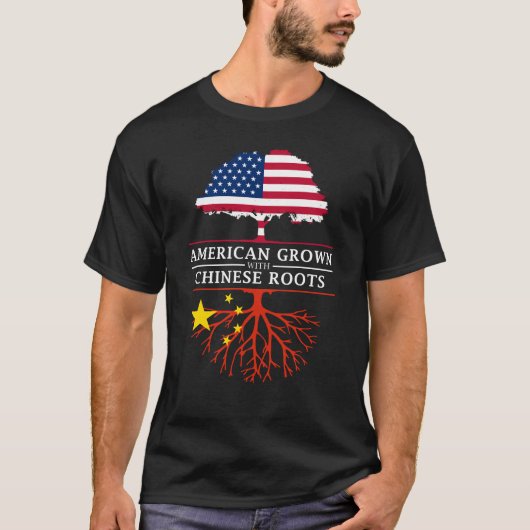Amerikaanse groei met Chinese wortelsChina Desi T-shirt (Voorkant)