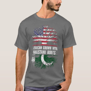 Amerikaanse groei met Pakistaanse roet VS vlag Pak T-shirt