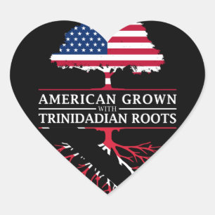 Amerikaanse groei met Trinidadian RootsTrinidad Hart Sticker