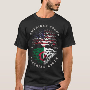 Amerikaanse Groene Algerijnse Roots Algerije vlag T-shirt
