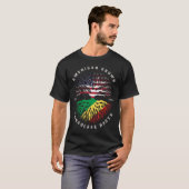 Amerikaanse Groene Congolese Roots Congo-vlag T-shirt (Voorkant volledig)