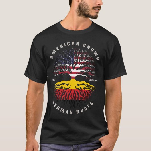 Amerikaanse Groene DUITSE Roots Duitsland vlag T-shirt (Voorkant)