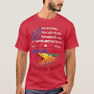 Amerikaanse Groene Guyanese rots Guyana vlag Veren T-shirt