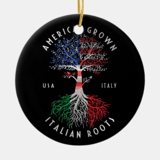Amerikaanse Groene Italiaanse wortelen Italië Keramisch Ornament (Voorkant)