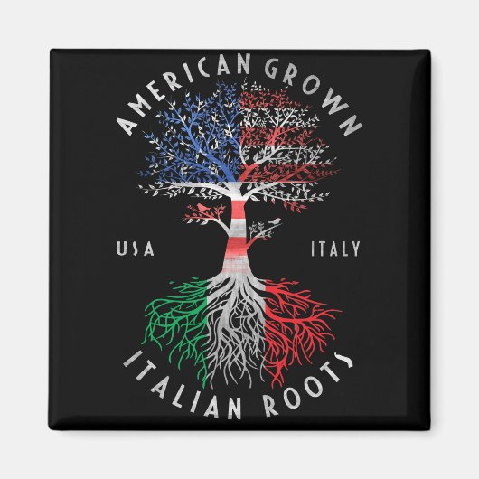 Amerikaanse Groene Italiaanse wortelen Italië Magneet (Voorkant)