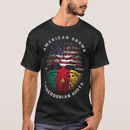 Amerikaanse Groene Kameroense rooen Kameroense vla T-shirt (Voorkant)