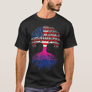 Amerikaanse Groene LGBTQ Bisexual Roots Pride Flag T-shirt