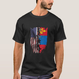 Amerikaanse Groene Mongoliaanse Roots Verenigde St T-shirt