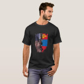 Amerikaanse Groene Mongoliaanse Roots Verenigde St T-shirt (Voorkant volledig)