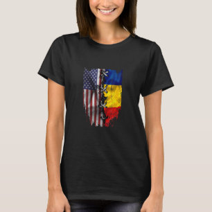 Amerikaanse Groene Roemeense wortels Vlag T-shirt