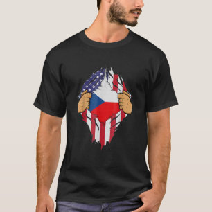 Amerikaanse Groene Tsjechische Heart Love Tsjechië T-shirt