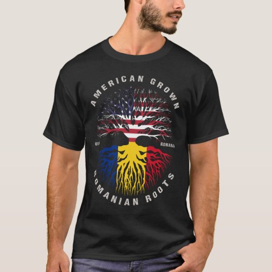 Amerikaanse Groenen Roemenië vlag T-shirt (Voorkant)