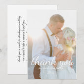 Amerikaanse groeten bruiloft dank u kaarten (Voorkant / Achterkant)