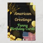 Amerikaanse groeten Grappige verjaardagskaarten Feestdagenkaart (Voorkant / Achterkant)